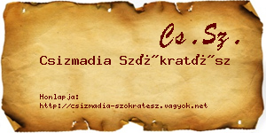 Csizmadia Szókratész névjegykártya